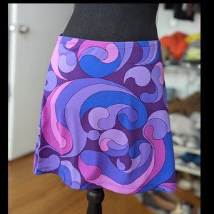 Multi Color Retro 70's Style Mini Skirt by Express